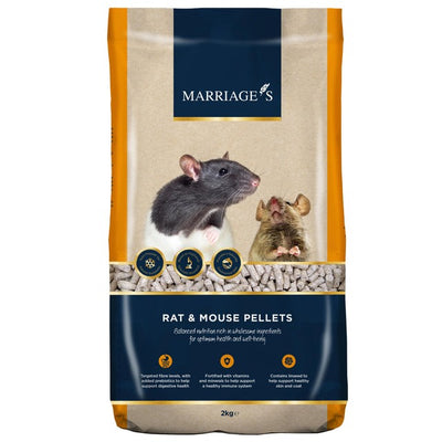 M&S Marriages Rat & Mouse Pellets Small Animal Food 2kg- Buy online at McGrocer