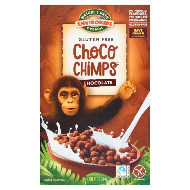 Nature's Path Envirokidz Choco Chimps chocolate cereal balls 284g - British product