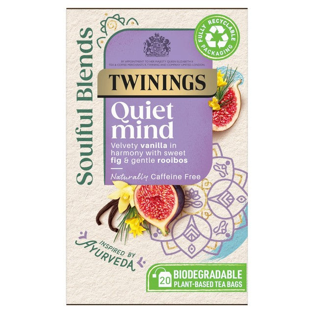 Twinings fig and vanilla rooibos herbal tea 20 teabags (British brand)