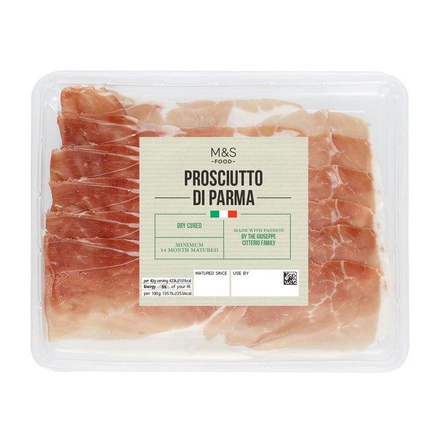 M&S Matured Italian Parma Ham 80g, imported from the UK