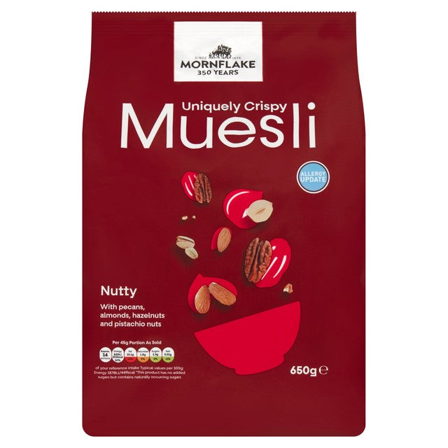 Mornflake Notoriously Nutty muesli 650g, imported from the UK