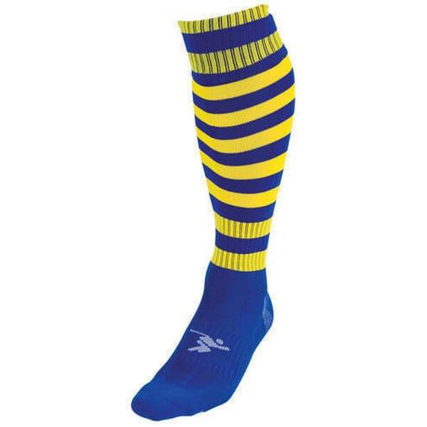 Precision Adult Pro Hooped Football Socks (7-12) GOODS Superdrug Royal Blue/Yellow  