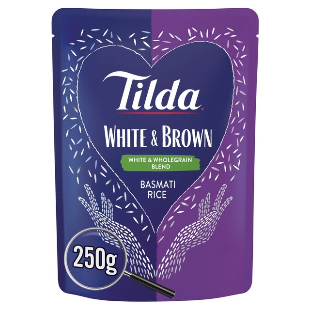 Tilda Microwave White & Brown Basmati Rice   250g GOODS M&S   