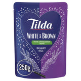 Tilda Microwave White & Brown Basmati Rice   250g GOODS M&S   