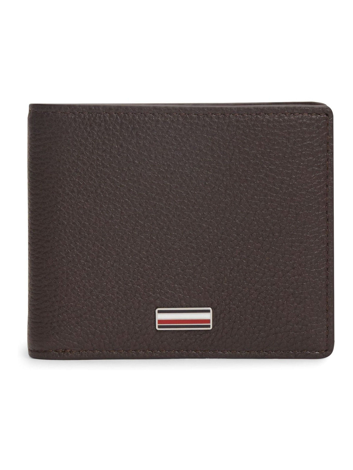Tommy Hilfiger brown leather bifold wallet with signature plaque - British product