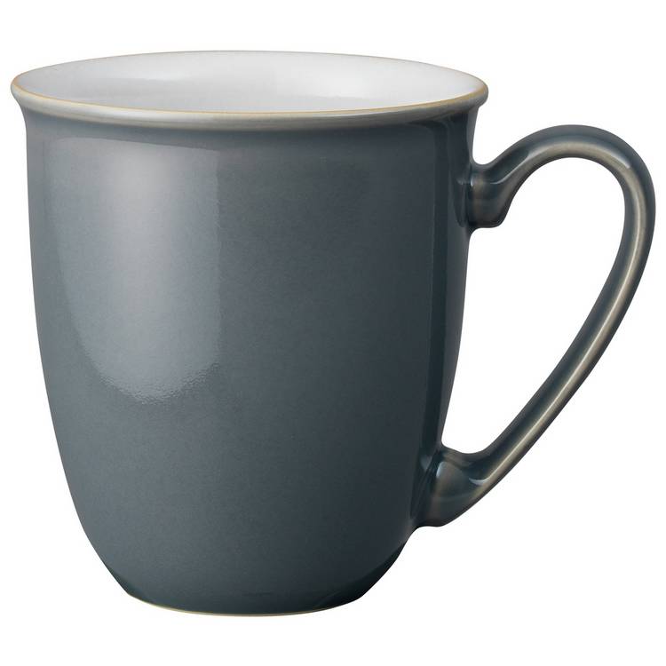 Denby stoneware mugs fossil grey set of 4 each 300ml, UK version