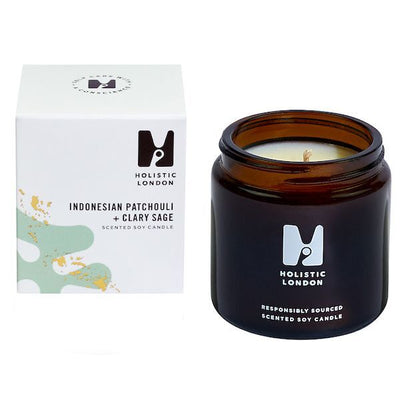 Superdrug Holistic London Patchouli Clary Sage Scented Candle 120ml- Buy online at McGrocer