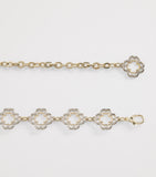 Maje Clover Chain Belt brass charm accessory (British brand)