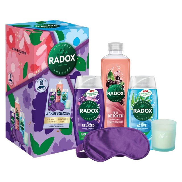 Radox Ultimate Collection with Radox Candle & Eye Mask Gift Set GOODS M&S   