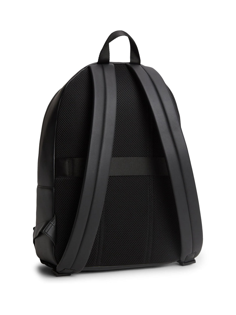 Tommy Hilfiger black dome backpack with signature tape and logo, UK version