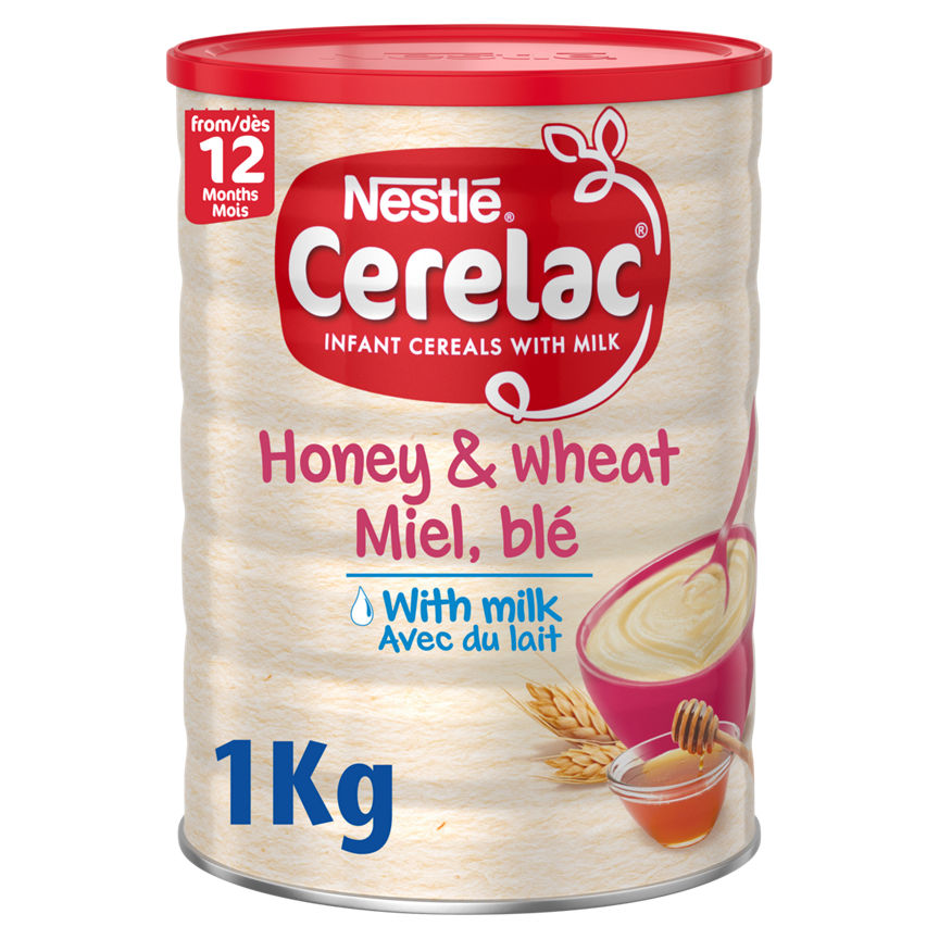 Nestle CERELAC Wheat Based Fortified Baby Cereal with Honey & Wheat, Just Add Water, 12 Months+ Baby Food ASDA   