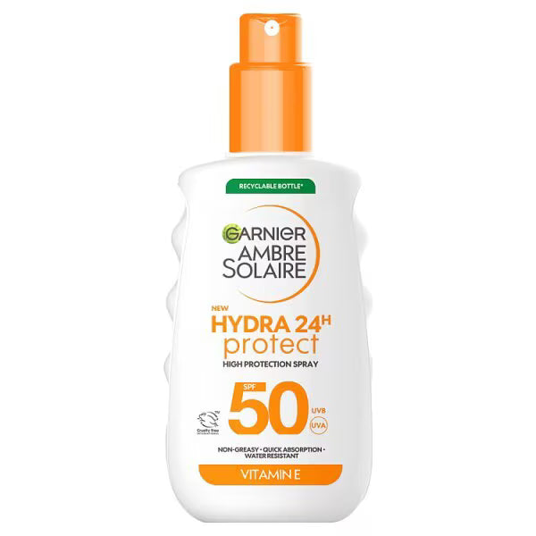 Garnier Ambre Solaire Hydra 24 SPF 50 Sun Spray 150ml - British product