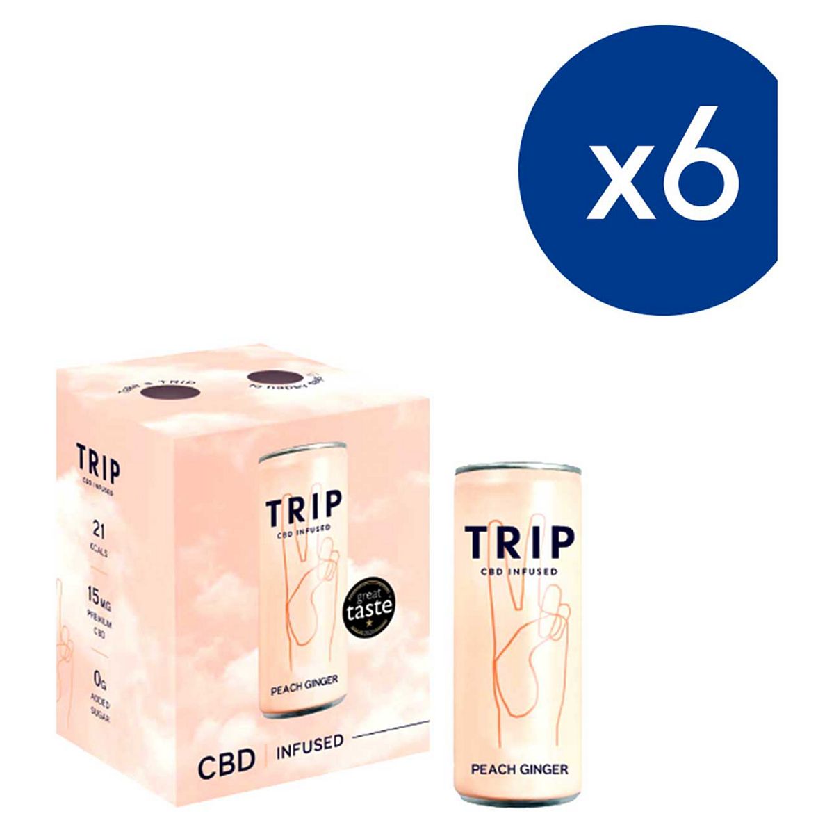 Trip CBD Drink Peach Ginger - 24 x 250ml Bundle GOODS Boots   