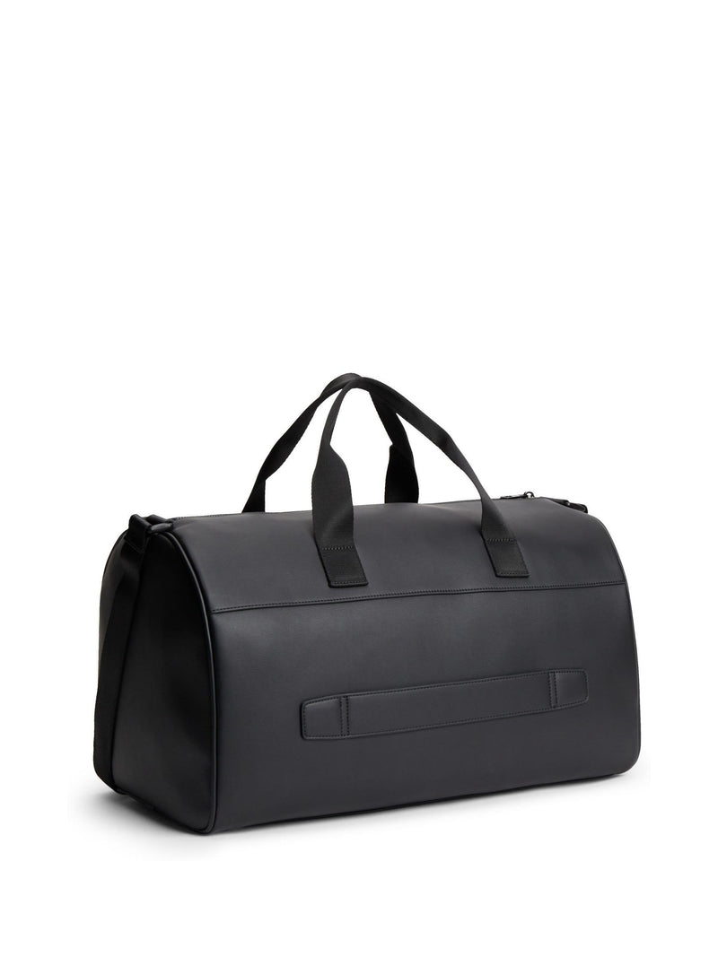 Tommy Hilfiger black metallic logo signature tape duffel bag, UK version