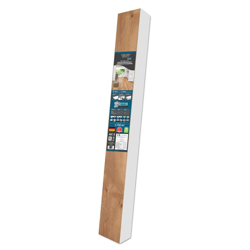 Golden Select Woodland Oak laminate flooring (British brand)