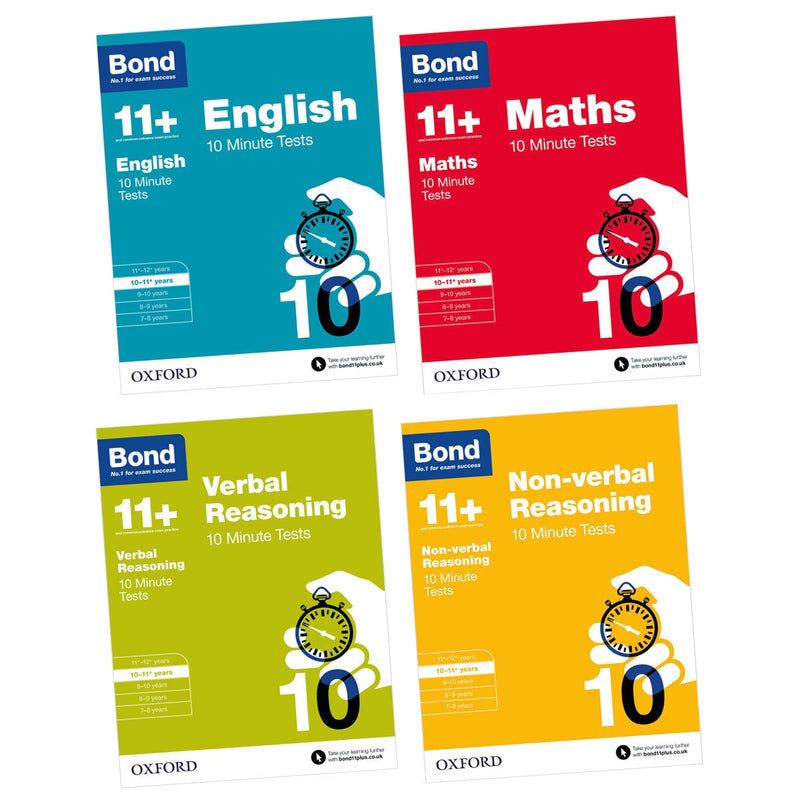 Bond 11+ 4 Book Pack ages 10-11+, UK version
