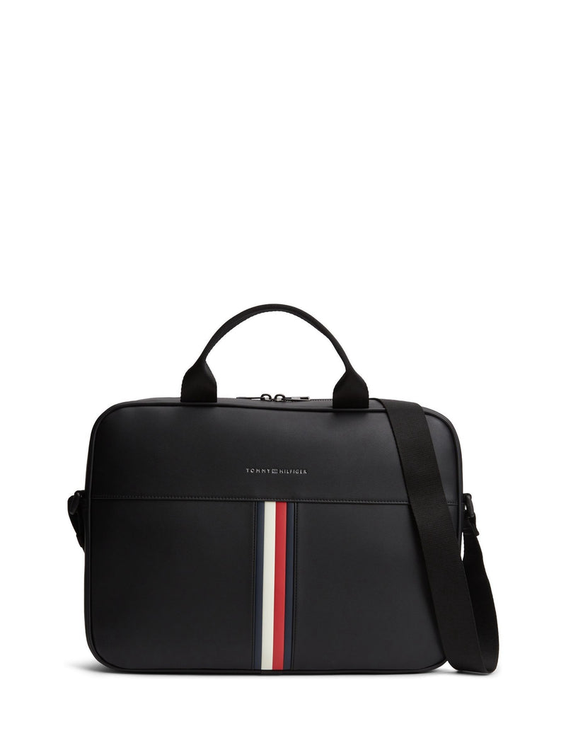 Tommy Hilfiger signature tape crossbody laptop bag 38cm (British brand)