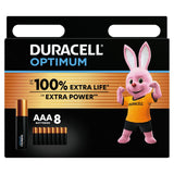 Duracell Optimum Alkaline AAA Batteries, pack of 8 General Household ASDA   