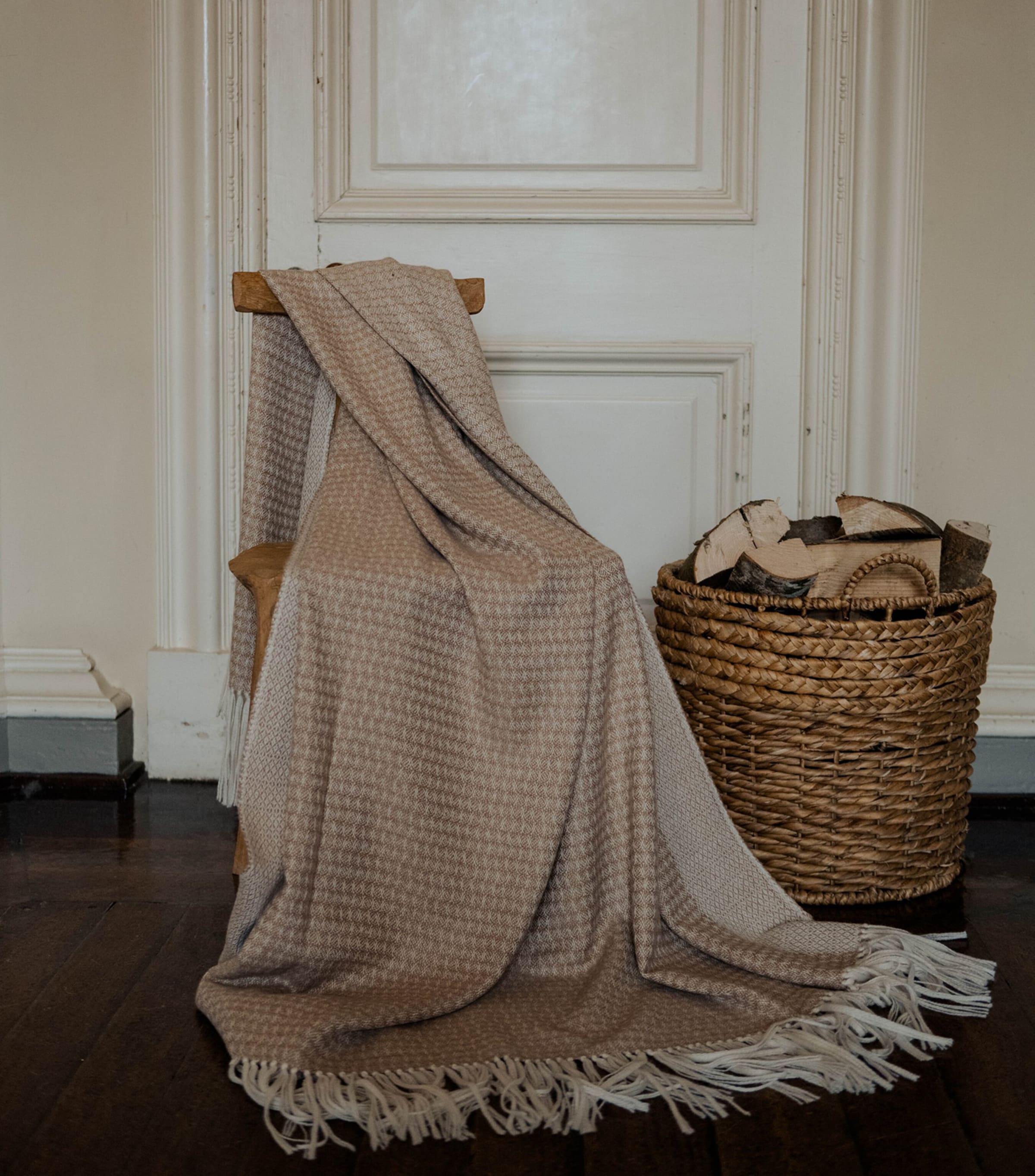 Araminta Campbell Alpaca-Blend Willow Throw 150cm x 230cm - British product