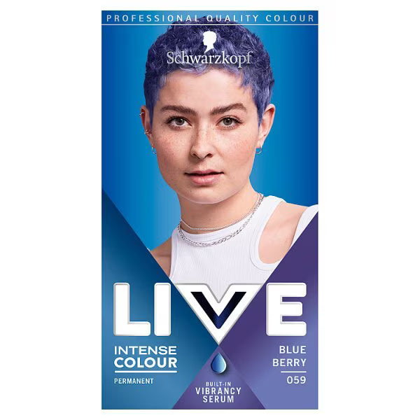Live Blue Berry permanent hair dye 60ml kit, UK version