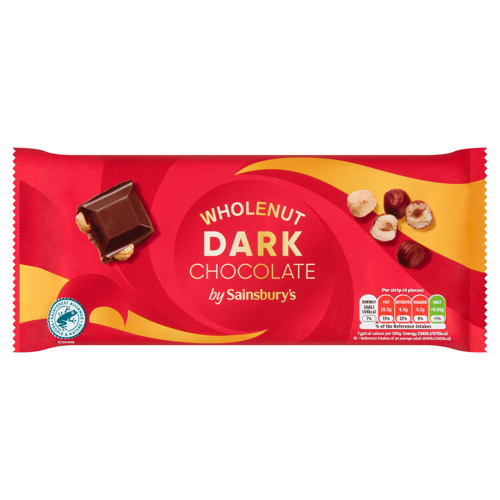 Sainsbury's Wholenut Dark Chocolate 200g