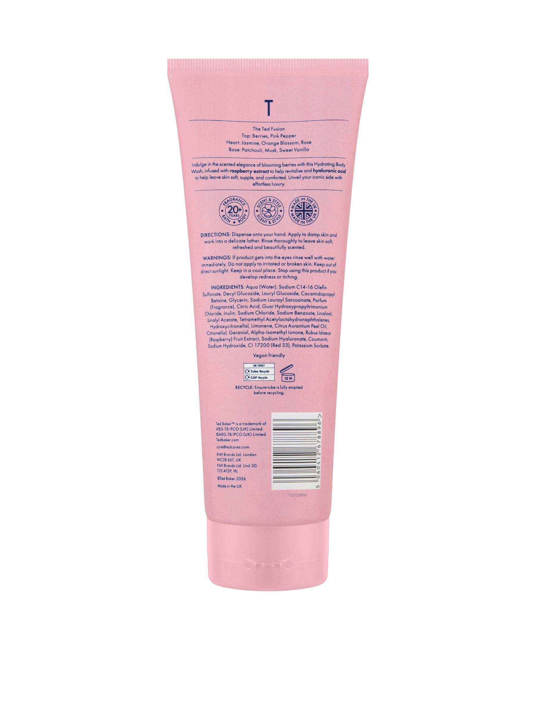 Ted Baker Pink Bloom body wash 250ml, UK version