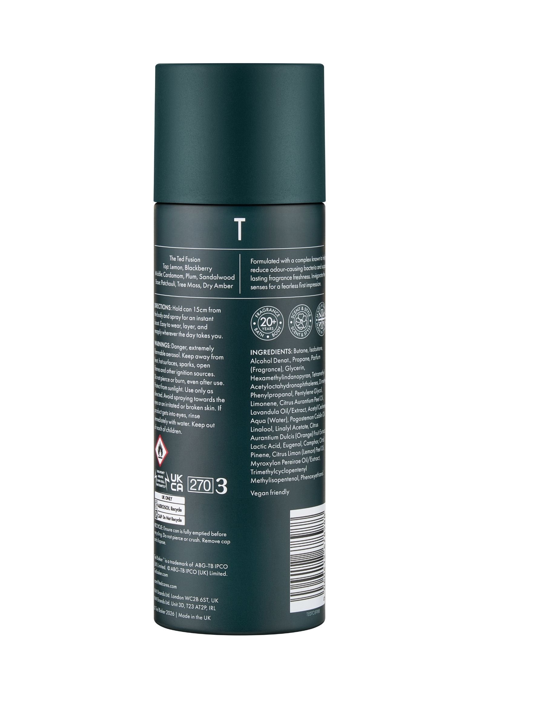 Ted Baker Fusion Enigmatic body spray 200ml, UK version