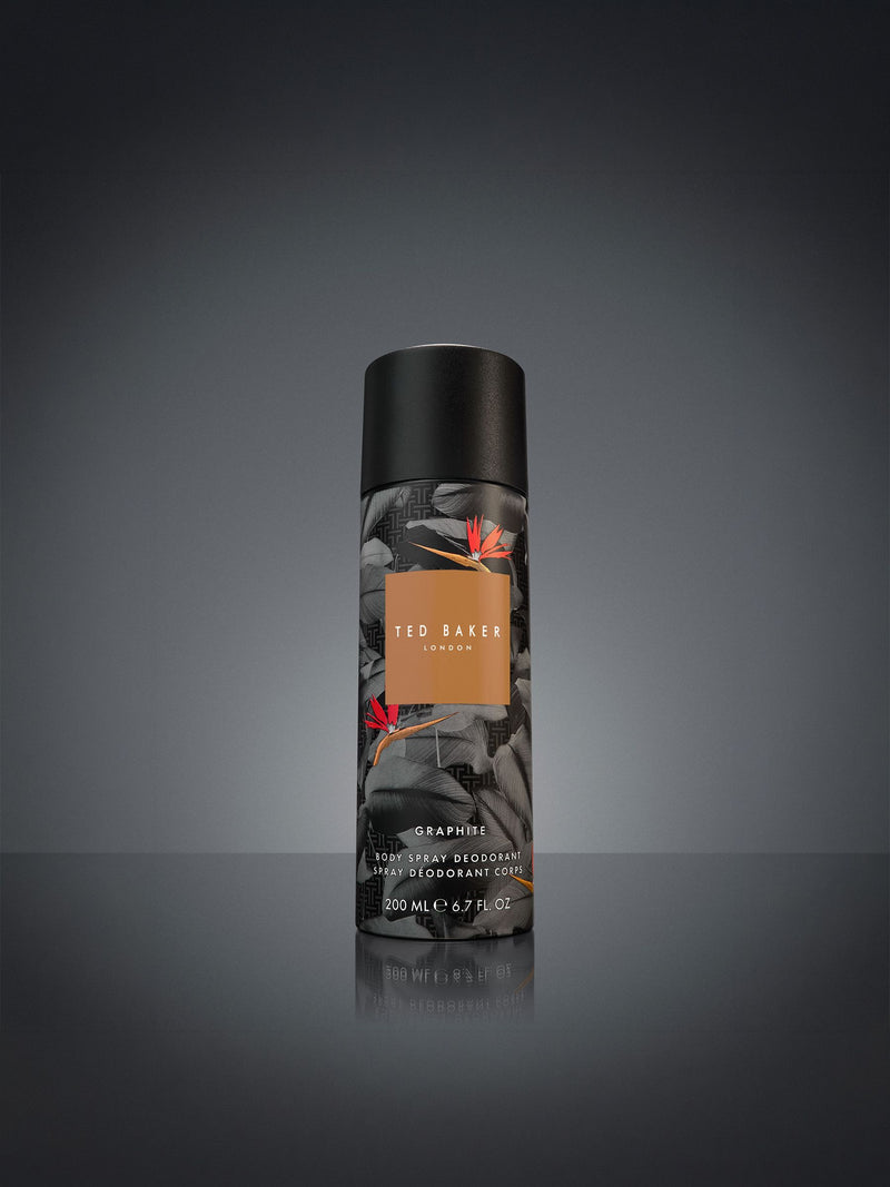 Ted Baker Graphite body spray deodorant 200ml, imported from the UK