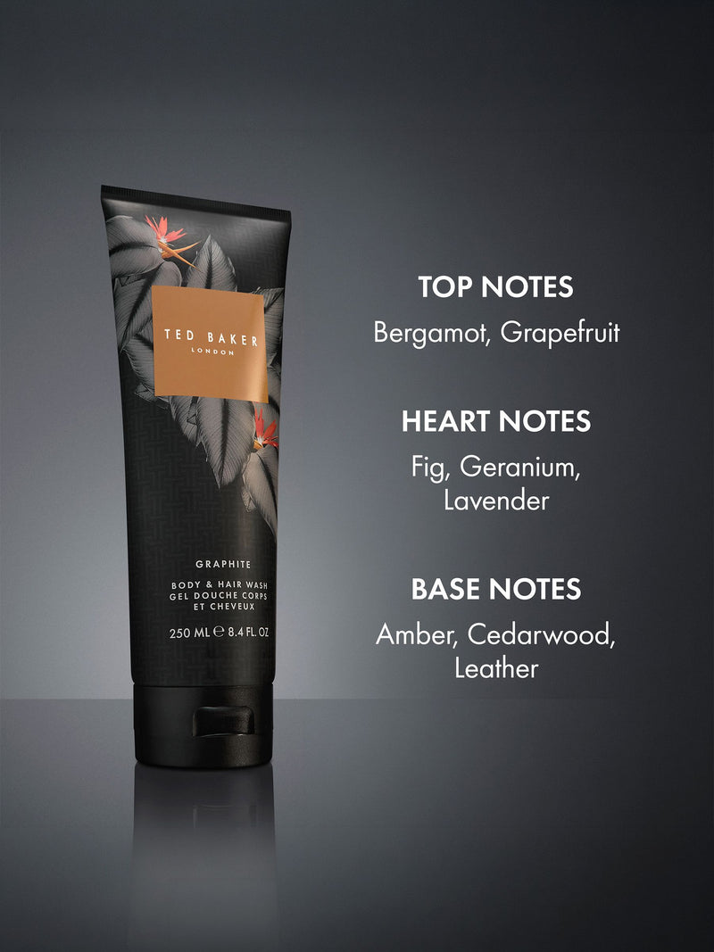 Ted Baker Graphite hair and body wash 250ml - British product