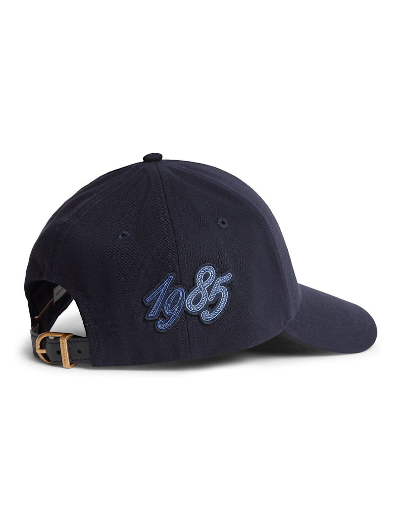 Tommy Hilfiger blue logo patch six-panel baseball cap, imported from the UK