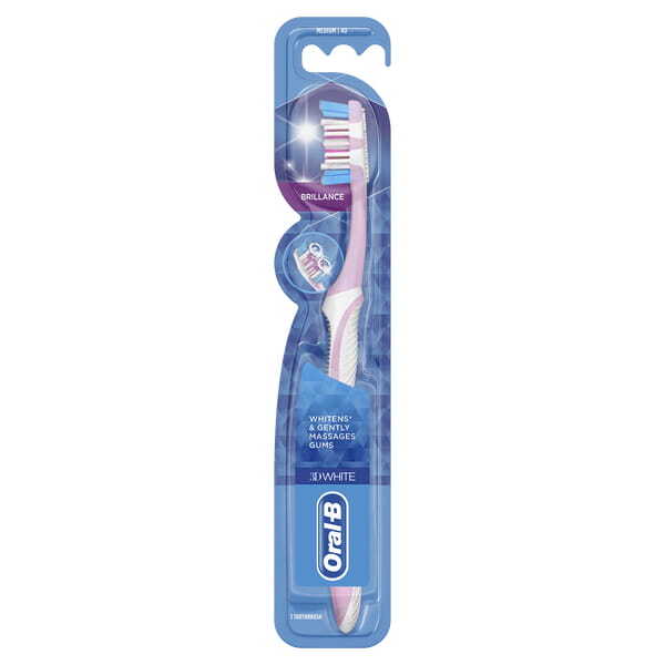 Oral-B 3D White Brilliance 40 Med Manual Toothbrush