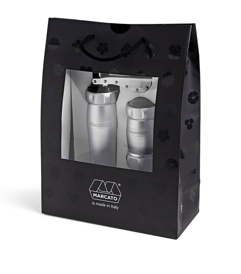 Marcato cookie press and dispenser set, imported from the UK