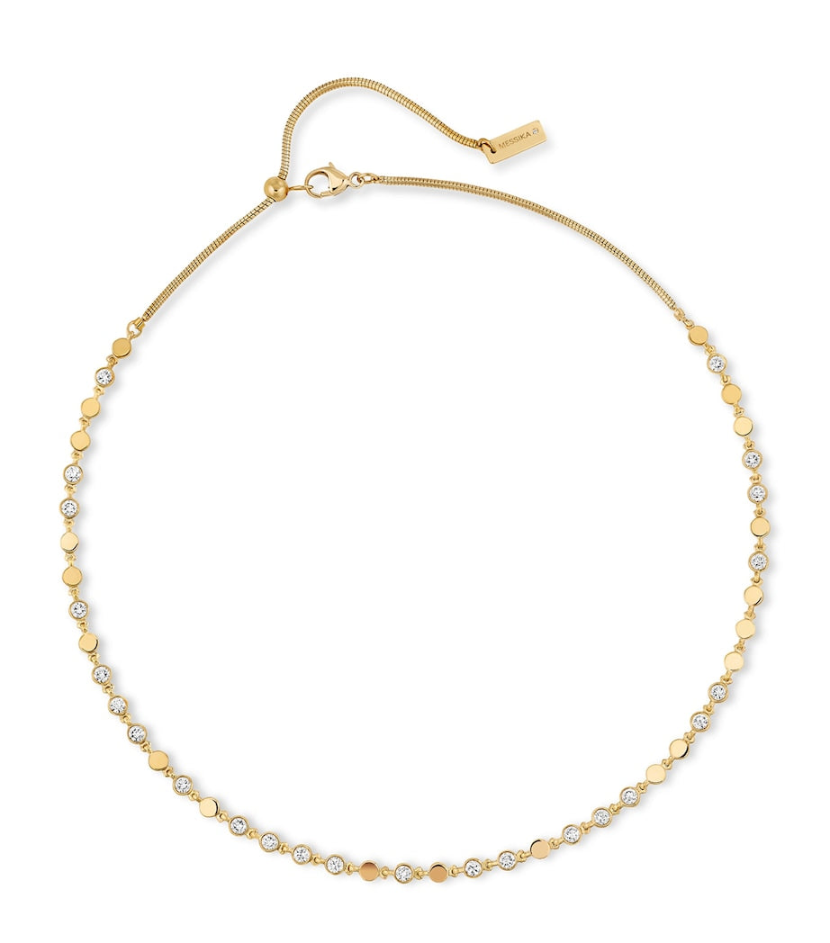 Messika D-Vibes yellow gold diamond necklace 1.00ct, UK version