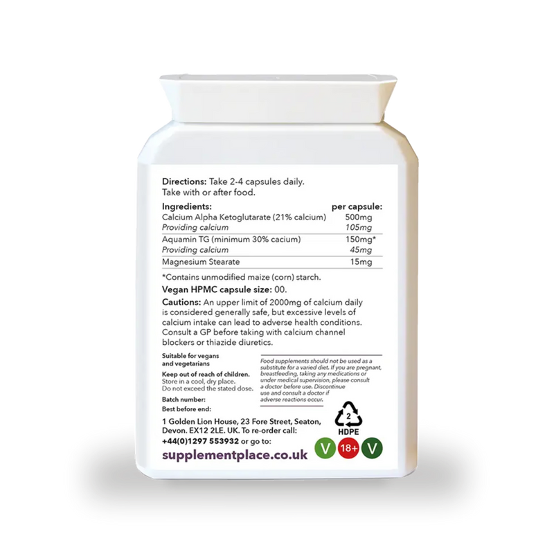 Supplement Place Calcium AKG 500mg 60 capsules, UK version