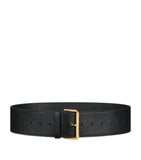 Givenchy Voyou leather belt with gold-tone buckle, UK version