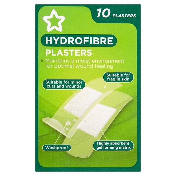 Superdrug Hydrofibre Plasters x10 GOODS Superdrug   