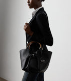 Ralph Lauren Collection leather tote bag with wooden handles, imported from the UK