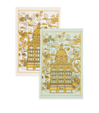 Harrods set of 2 Building Legacy tea towels, UK version