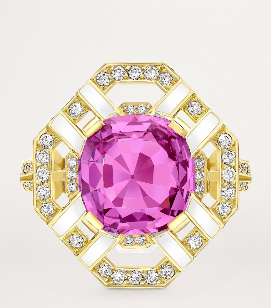 Boodles ring with pink sapphire and diamond, Fifth Avenue - British product
