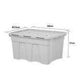 Wham 54L croc box with grey lids (British brand)