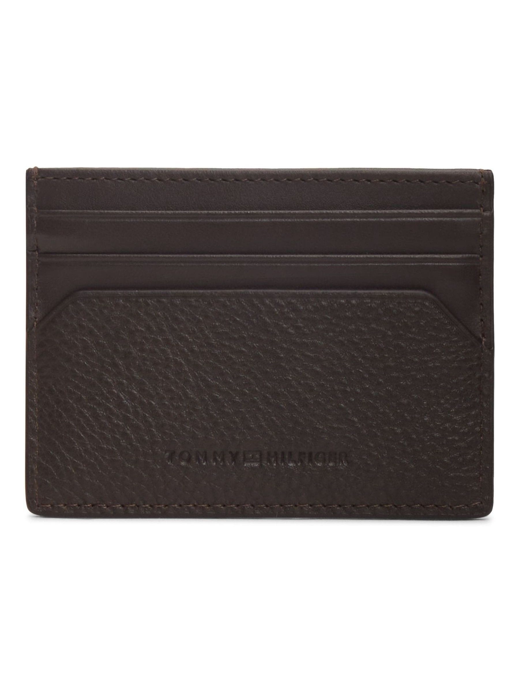 Tommy Hilfiger brown leather card holder - British product