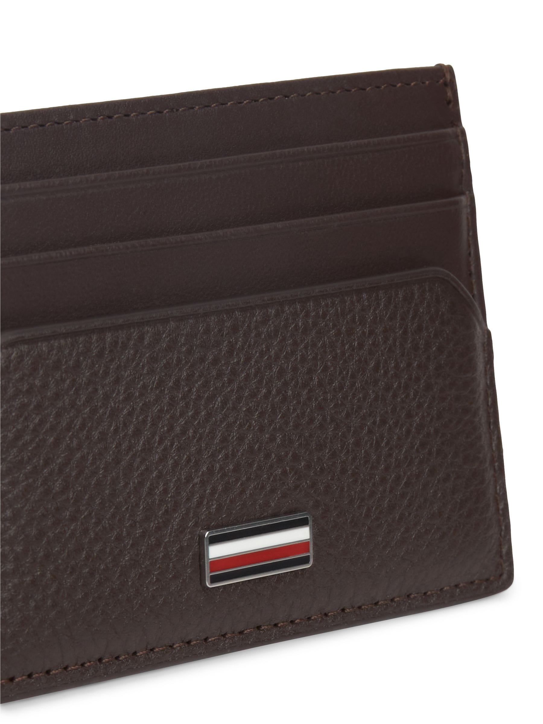 Tommy Hilfiger brown leather card holder - British product