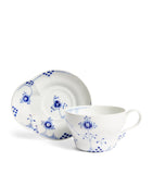 Royal Copenhagen Blue Elements teacup and saucer set, imported from the UK