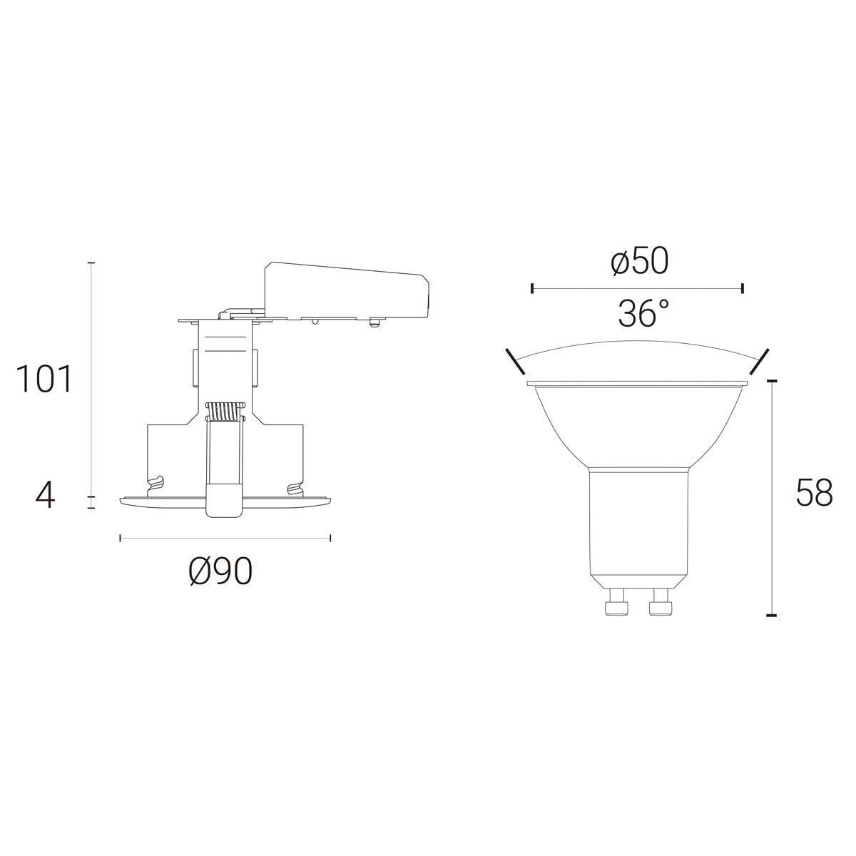 4lite WiZ smart LED downlight pack of 2, IP65 fire rated (British brand)