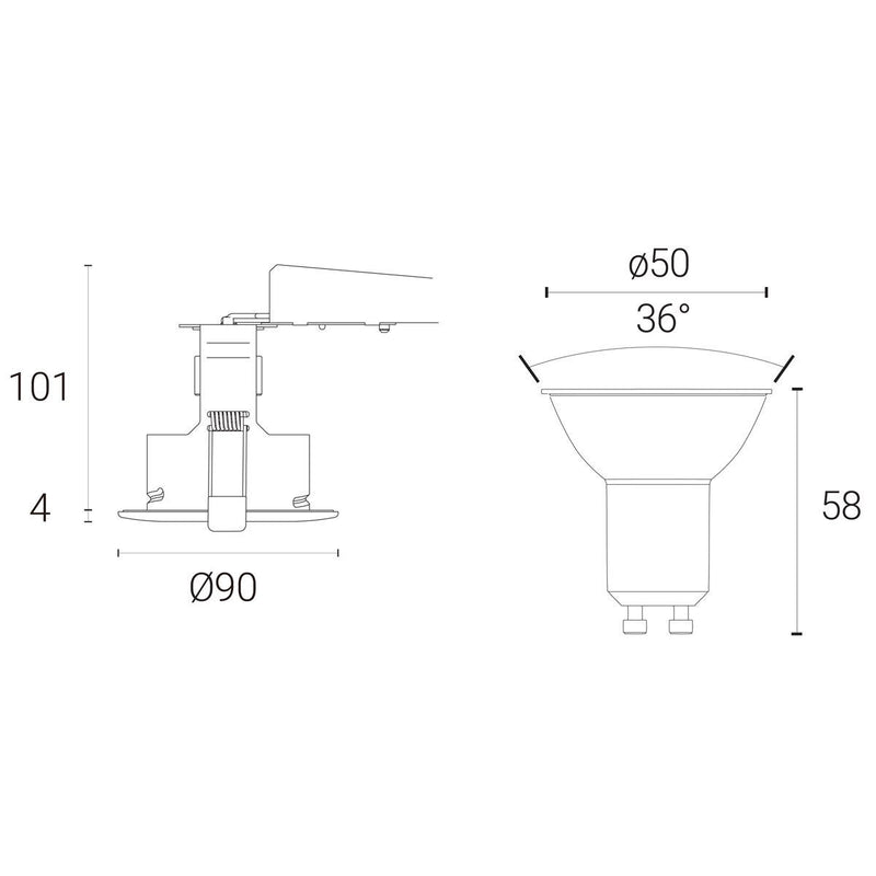 4lite WiZ smart downlight pack of 2 - British product