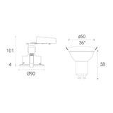 4lite WiZ downlight pack of 2 satin chrome (British brand)