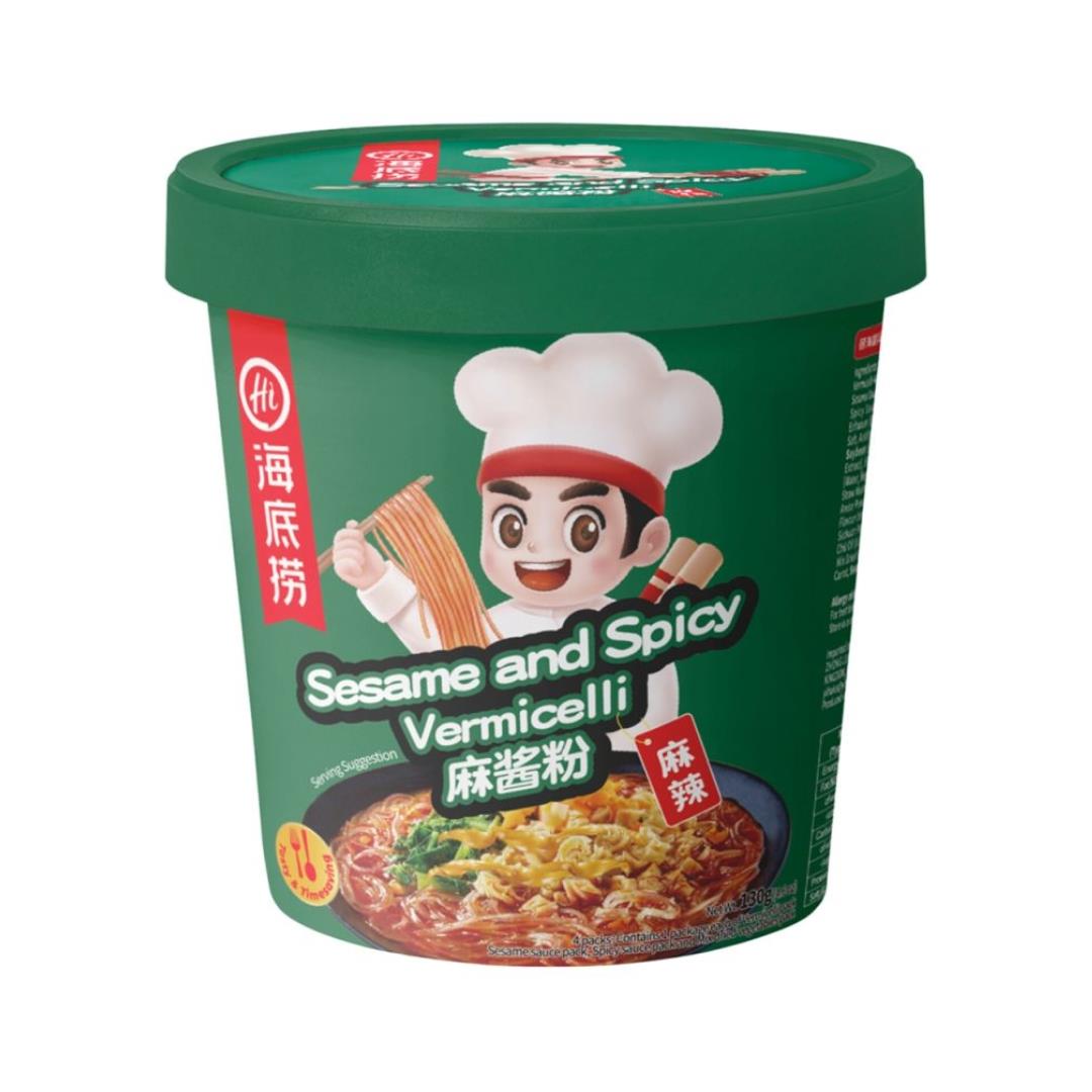 Haidilao instant cup vermicelli sesame and spicy flavour, imported from the UK