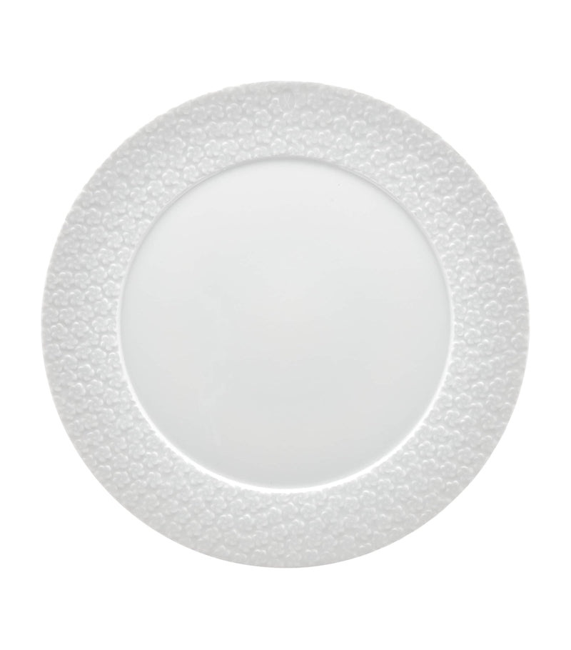 Oval Charger Plate with Snowball Blossom Design 33cm