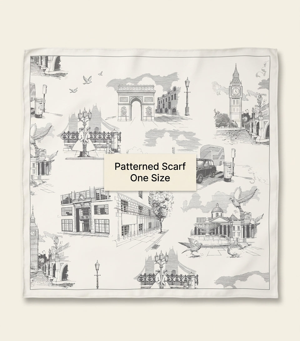 Burberry scarf London Landmarks 90cm, imported from the UK