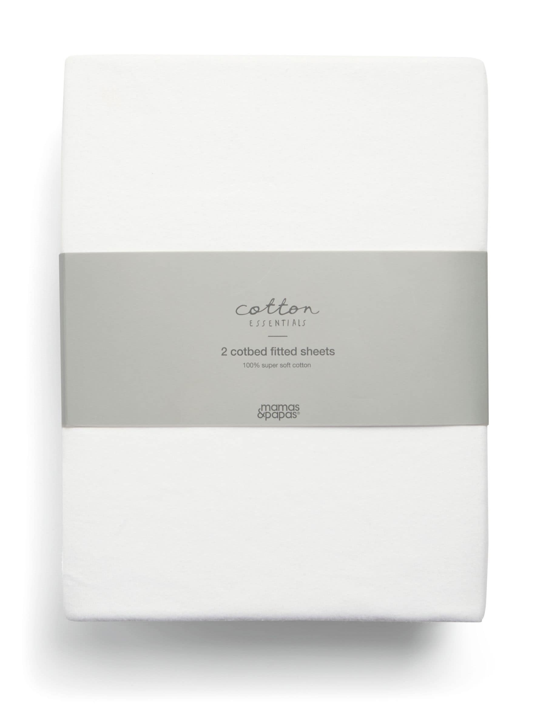 Mamas & Papas duckling cream cotbed fitted sheets 2-pack, imported from the UK